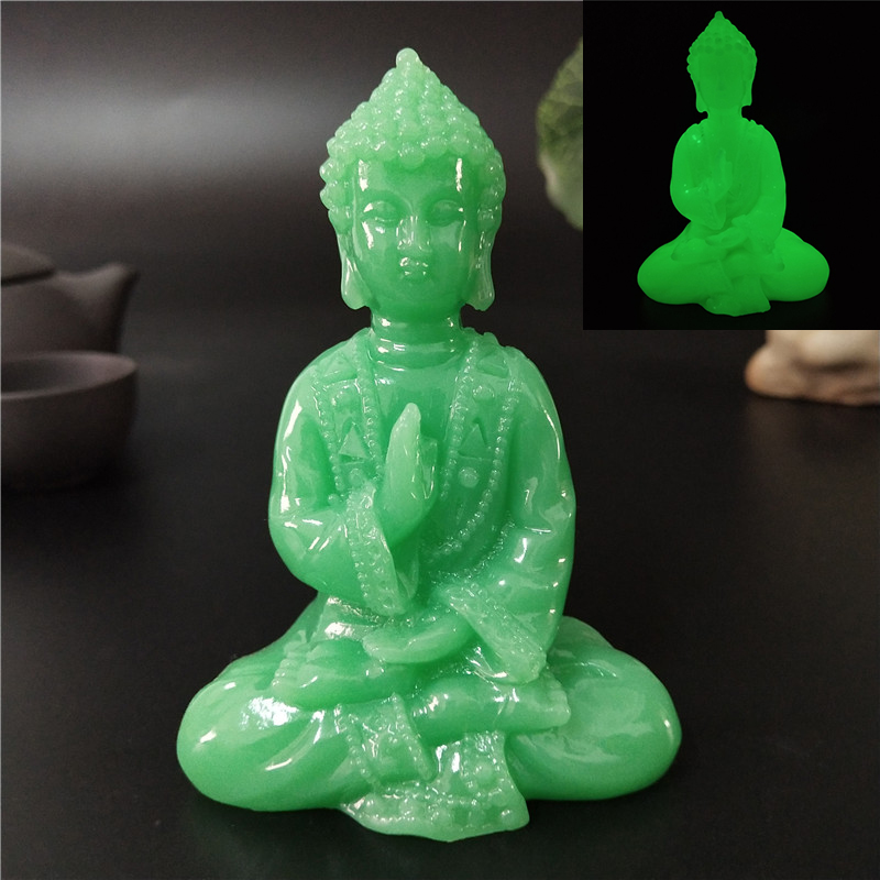 Bonsai Garden Zen - Glowing Meditation Buddha Statue Man-made Jade