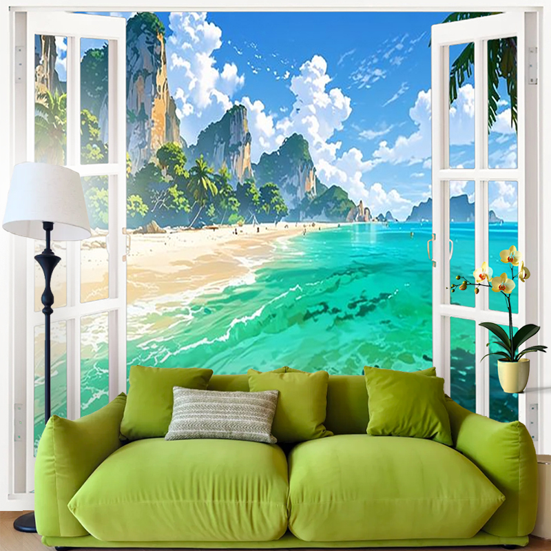 1PC Digital Print Tapestry Wal - Bonsai Tree Zen Garden ulasan dan harga