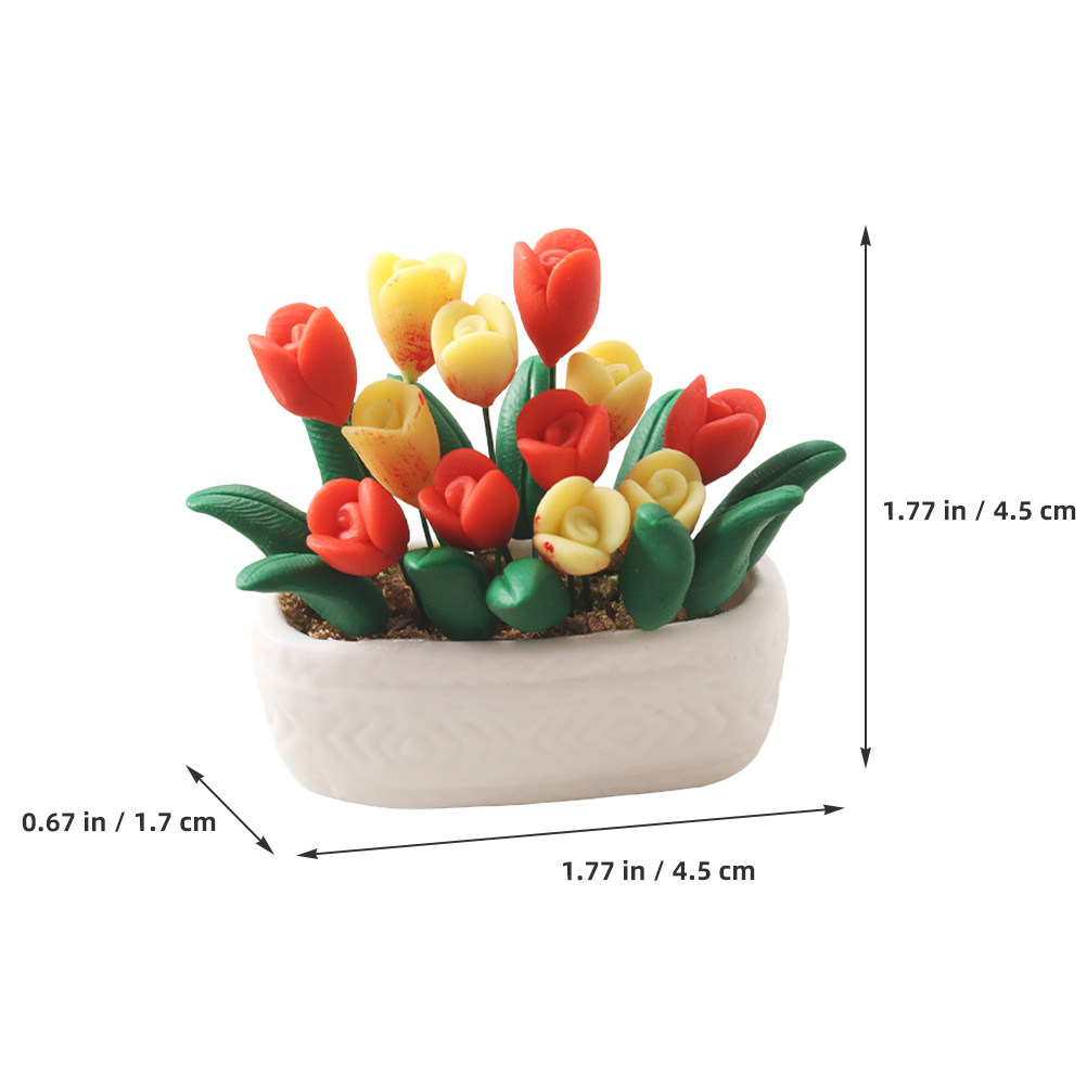 Mini Tulip Potted Plant Decora - Bonsai Garden Europe ulasan dan harga