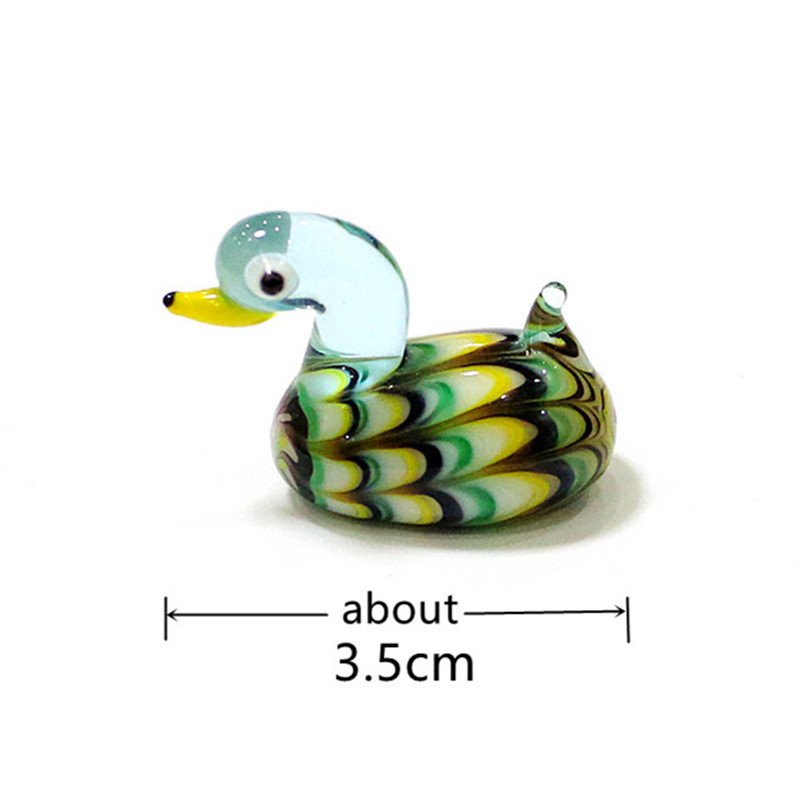 Handmade Mini Glass Duck Figur - Bonsai Garden Europe ulasan dan harga