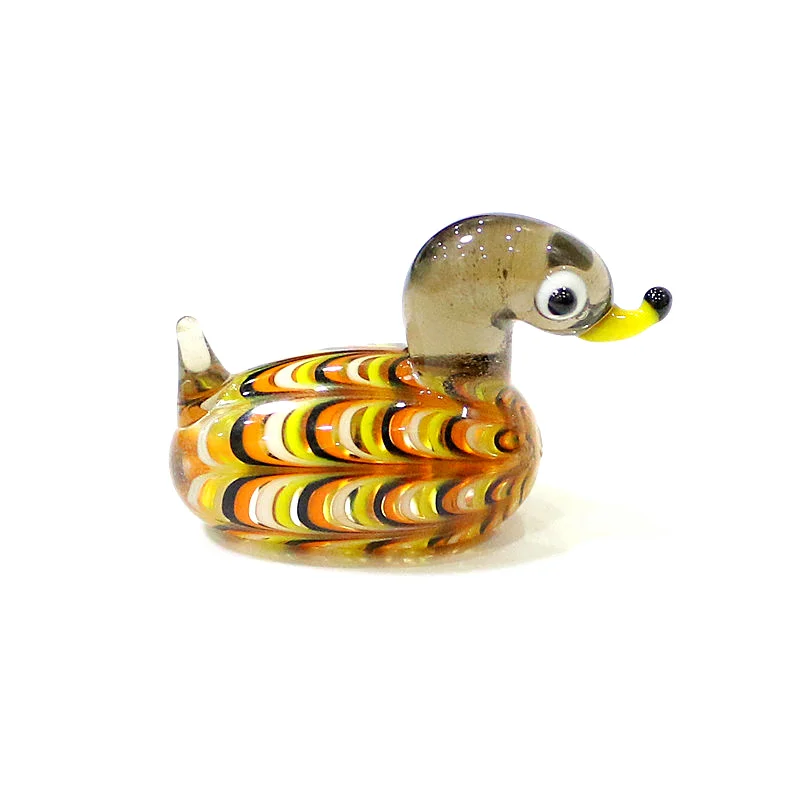 Handmade Mini Glass Duck Figur - Bonsai Garden Europe ulasan dan harga