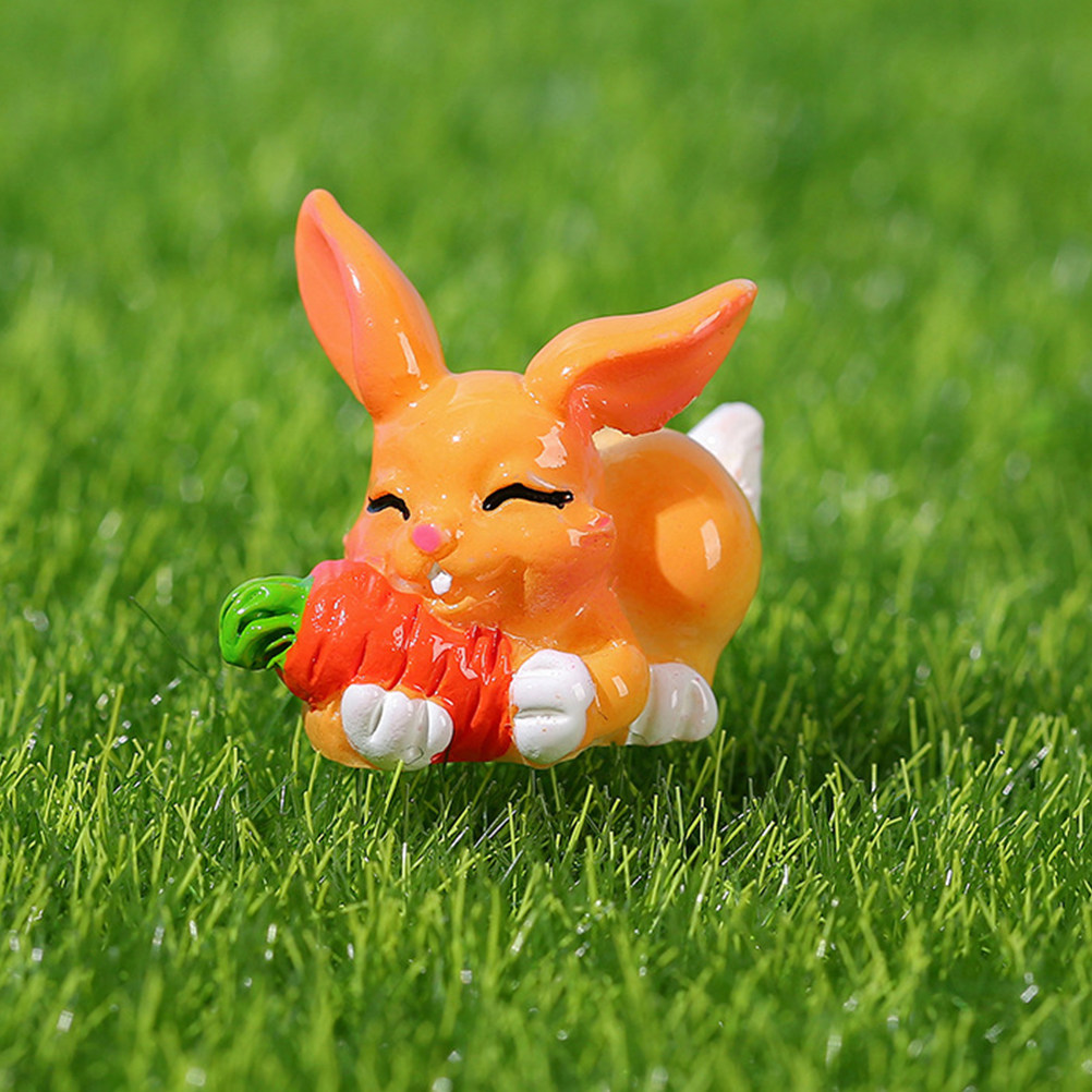 13Pcs Resin Easter Bunny Lands - Bonsai Garden Display ulasan dan harga