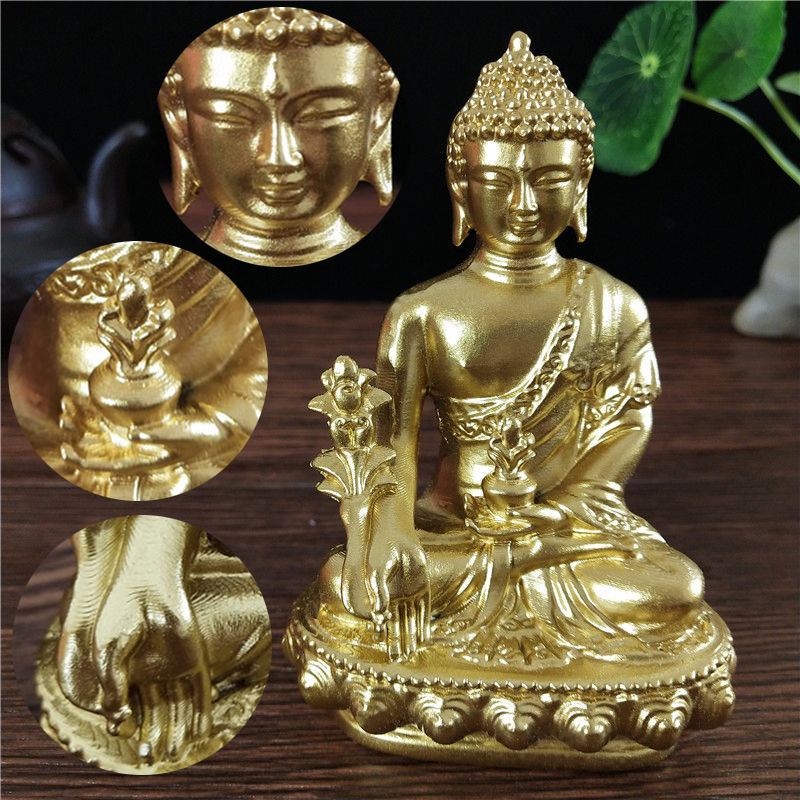 Goldn Medicine Buddha Statue W - Bonsai Garden Zen ulasan dan harga