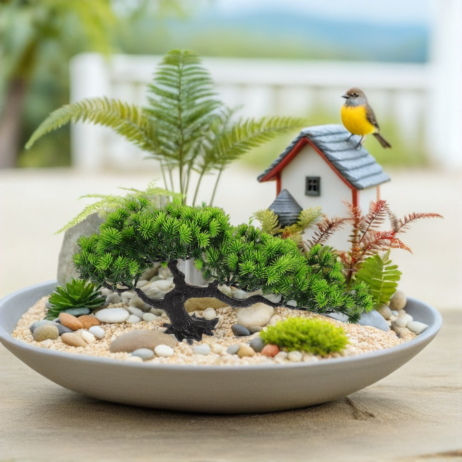 2Pcs Artificial Bonsai Tree Ju - Bonsai Tree Zen Garden ulasan dan harga