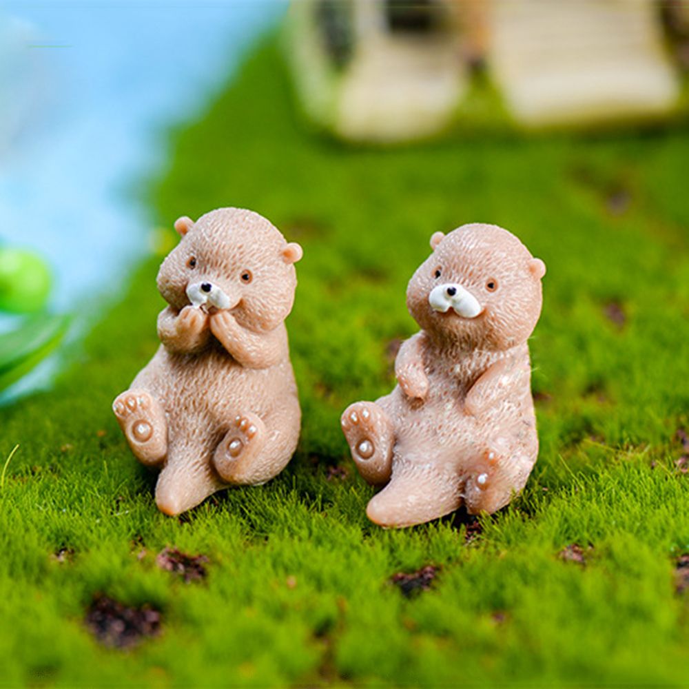 Otters Figurine Mini Home Deco - Bonsai Garden Europe ulasan dan harga