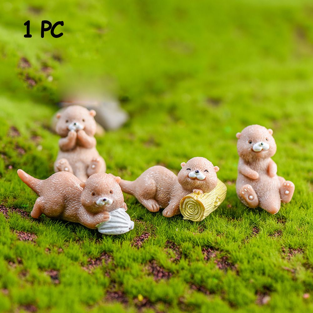 Otters Figurine Mini Home Deco - Bonsai Garden Europe ulasan dan harga