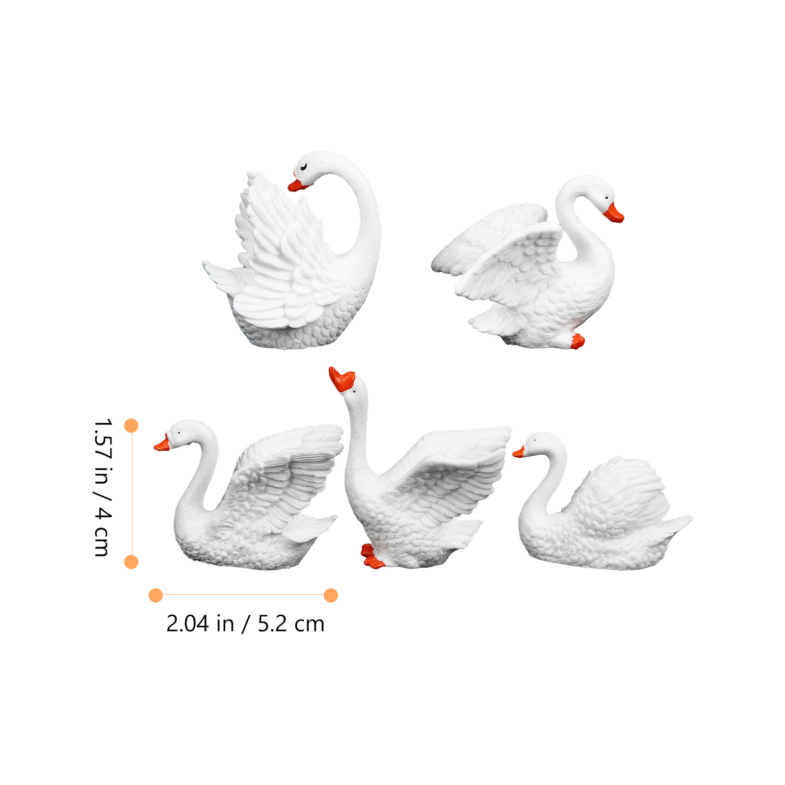 5Pcs Small Swan Decor Miniatur - Bonsai Garden Display ulasan dan harga