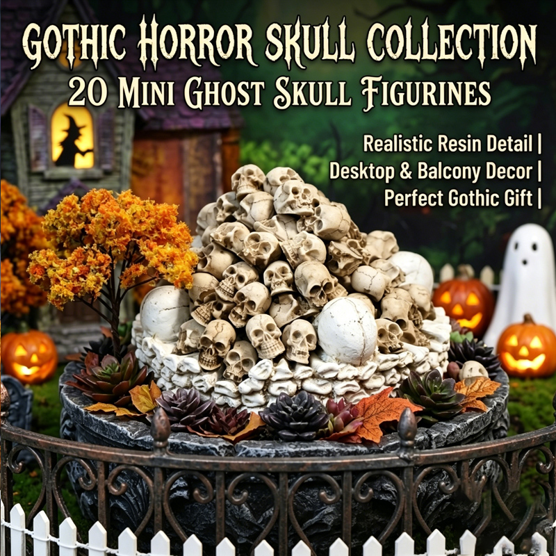 Realistic Resin Skull Figurine - Bonsai Garden Display ulasan dan harga