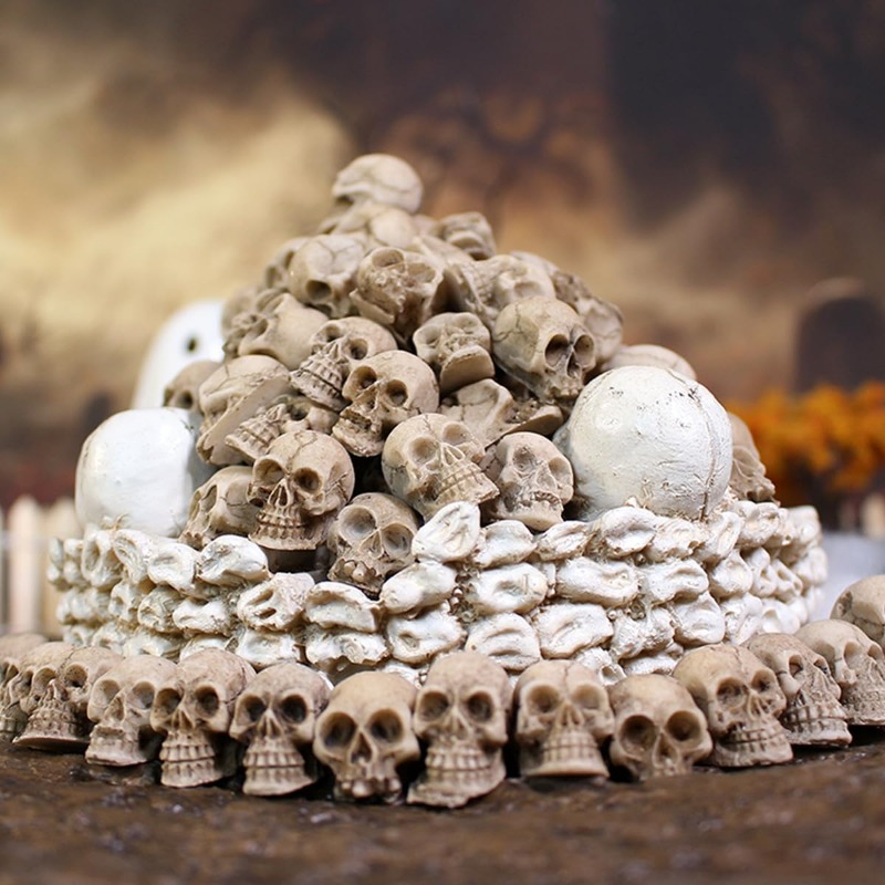Realistic Resin Skull Figurine - Bonsai Garden Display ulasan dan harga