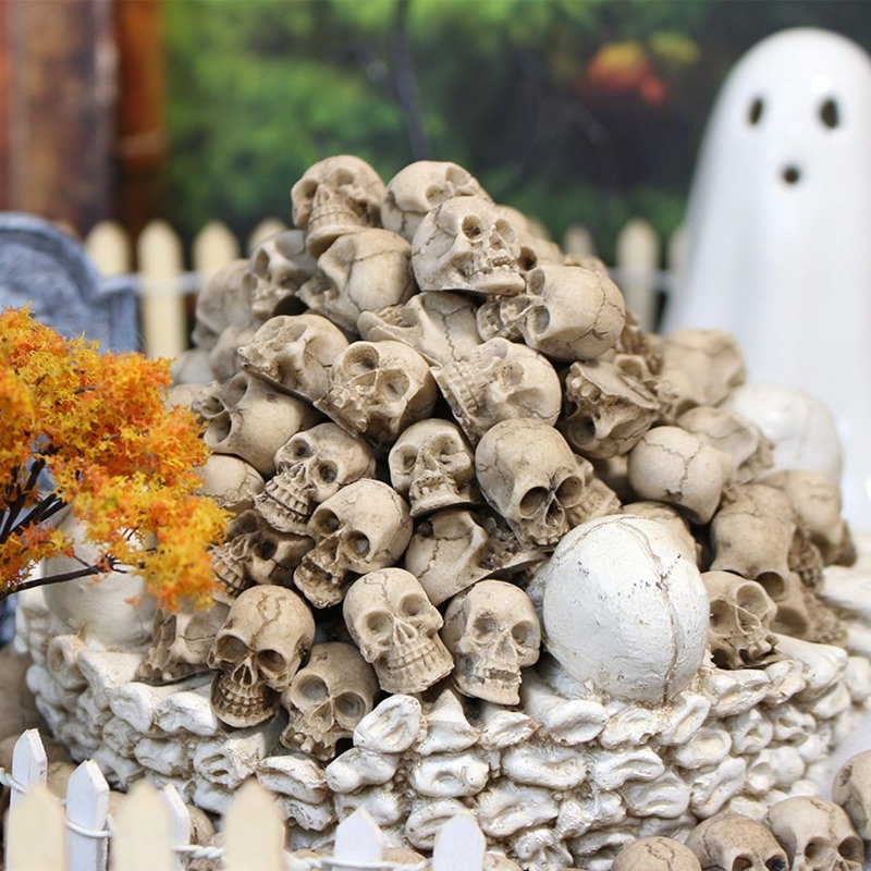 Realistic Resin Skull Figurine - Bonsai Garden Display ulasan dan harga