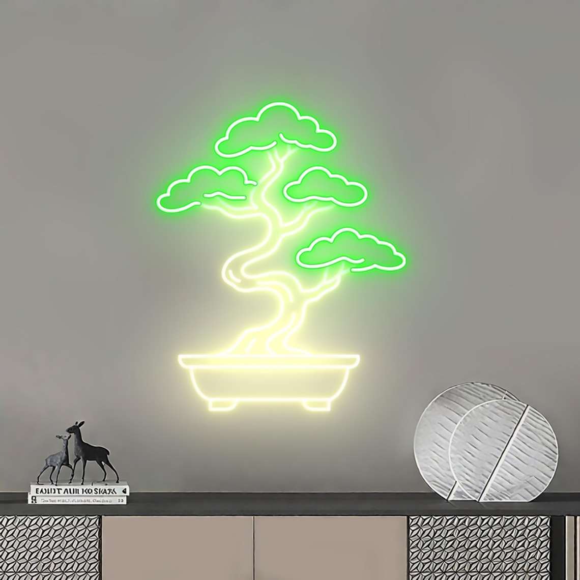 Bonsai Tree Neon Sign Zen Gard - Bonsai Tree Zen Garden ulasan dan harga