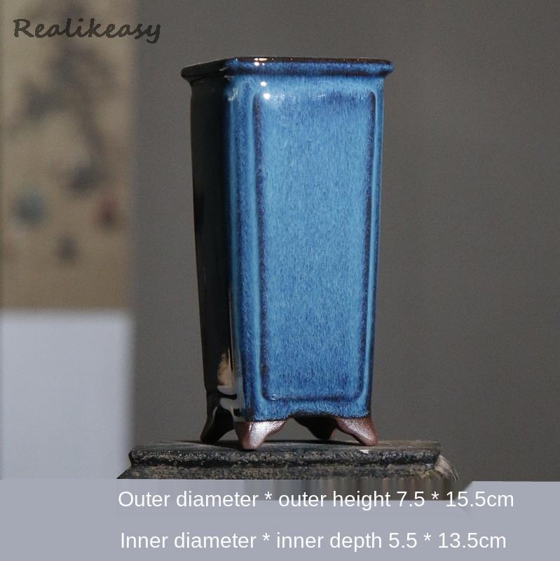 Blue Purple Sand Flower Pot Wi - Bonsai Tree Zen Garden ulasan dan harga